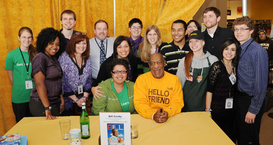Bill Cosby and the Barnes & Noble at Rowan University bookstore staff at the book signing event for, "I Didn't Ask to Be Born." Photo by Curtis Brown