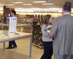 View of the new Tech Store within the The Campus Store at Loma Linda University.