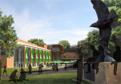 Architectural rendering of the new University Union and future home of the University of North Texas Bookstore.